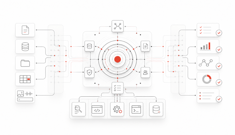 Accuracy architecture with governed context, tool execution, memory control, and source review.
