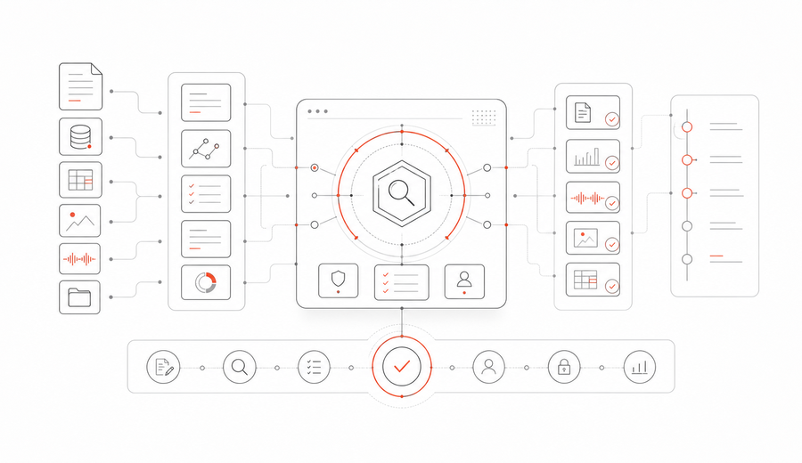 Governed workflow queue with evidence and human approval checkpoints.